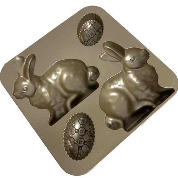 Nordic Ware Easter Bunny Cake Pan Easter Egg Vintage 2000 - Picture 4 of 10